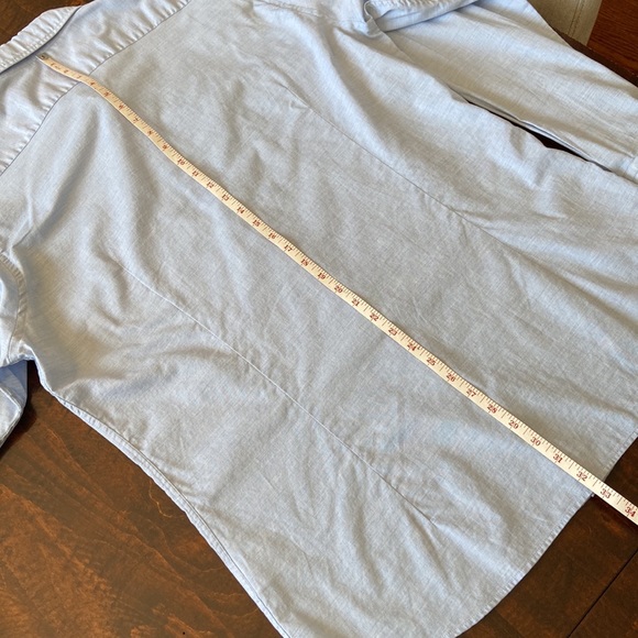 Strellson Sereno Slim-Fit Long-Sleeve Shirt Light Blue Size 17 - Picture 14 of 16